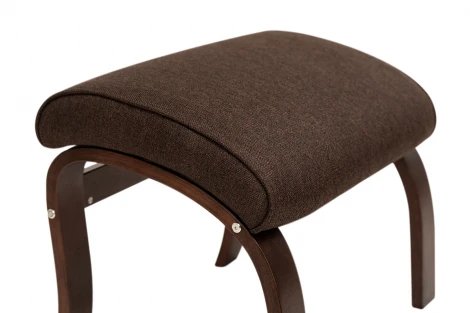 Пуф Leset Универсальный с кантом 4687206818309 Фанера,Шпон, Рогожка, Коричневый, Орех