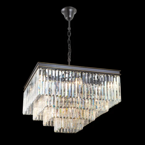 Подвесная люстра ярусная каскадная Citilux Мартин CL332241 (220V, хрусталь, на цепи)