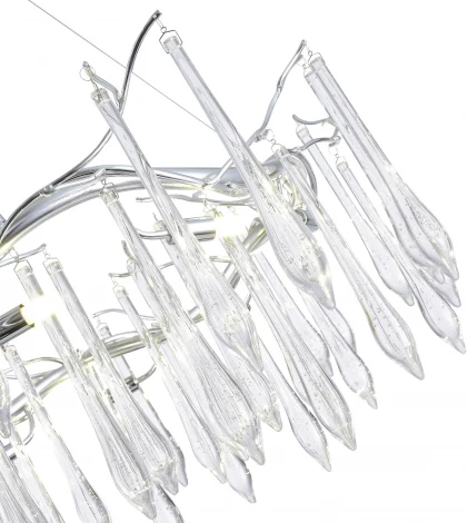 Подвесной светильник ST Luce Teardrops SL1660.103.10 Хром/Хром, Прозрачный G9 10*5W 4000K (220V, на тросе)