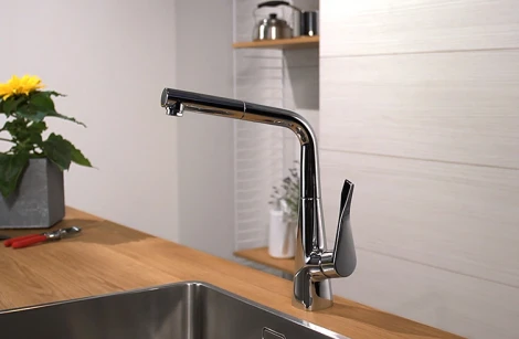 Смеситель Hansgrohe Metris 14821000 для кухонной мойки