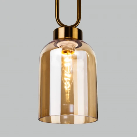 Умный подвесной светильник Eurosvet Flou 50229/1 янтарный (220V, на проводе, круглые)