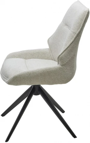 Стул OLAF 360 град. поворот. RAVEN22 Бежево-белый, ткань / Черный, ®DISAUR