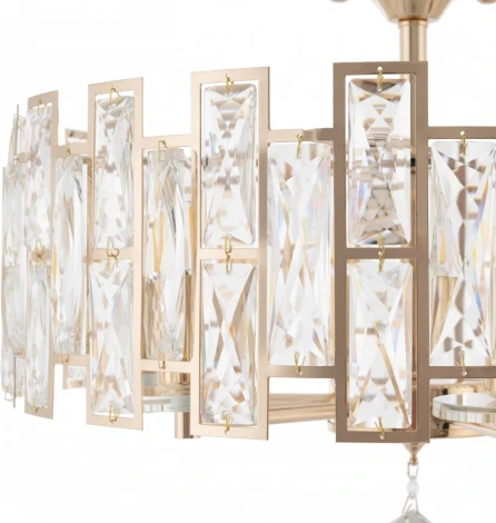 Потолочная люстра хрустальная на штанге Arte Milano Sorrento-4209 374209/6/80/470 GD (220V)