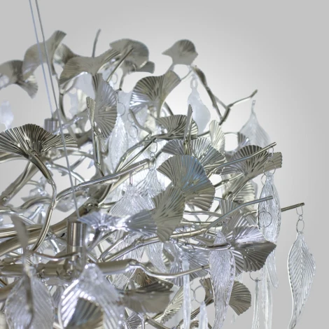 Подвесная люстра AM Group WOODSTAR WOODSTAR L1200 SN (220V, на тросе, листья)