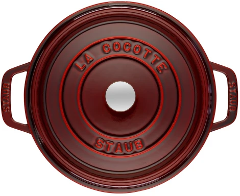 Кокот круглый, 22 см, 2,6 л, гранатовый 1102287 Staub