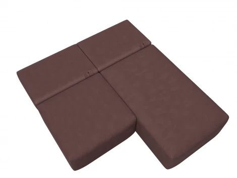 Диван угловой модульный Лига-060 НПБ угол универсальный (ЛДСП,Брус,Фанера/Пластик/Замша/Бордовый) Лига Диванов 129503