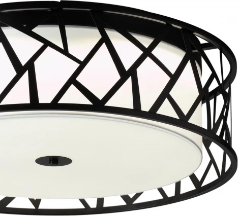 Потолочный светильник круглый Sonex Fabiana 7700/60L металл/пластик/белый/черный LED 60Вт 3000-6000K D600 IP20 пульт ДУ (220V, круглые)