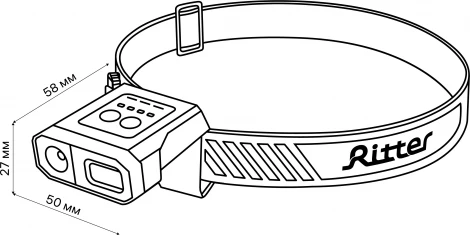 Налобный фонарь светодиодный с датчиком движения Ritter 56210 2