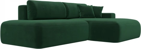 Диван угловой Лига-036 НПБ Модерн правый угол (Зеленый/Велюр) Лига Диванов арт.121410