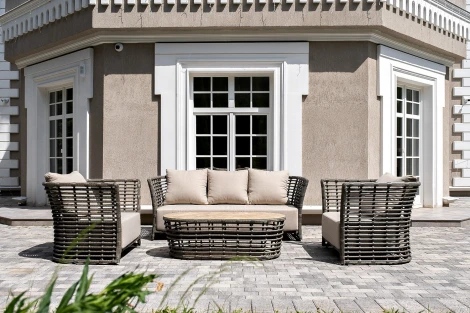 "Валенсия" лаунж-зона из искусственного ротанга, цвет серый 4SIS арт.УТ-00010001