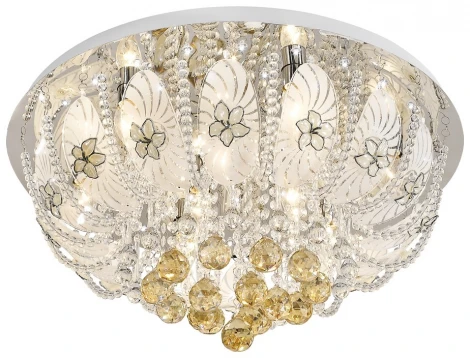 Потолочный светильник буше круглый Velante 743 743-107-09 (220V, пульт управления)