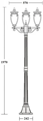 Наземный фонарь Oasis Light VERONA 86208B/02 R