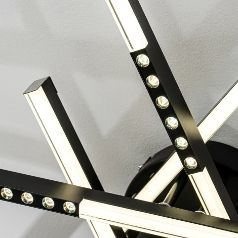 Потолочная люстра светодиодная на штанге с пультом с регулировкой цветовой температуры LED4U L5116-6 BK