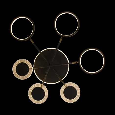 Потолочная люстра на штанге Megan 10164S Black (LED, 220V, круглые, кольцо)