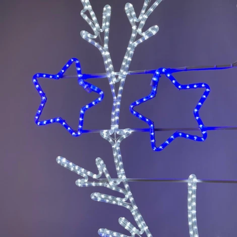 Светодиодная консоль "Уральские звезды" 80 х 150 см, Бело-Синяя, 220В Laitcom LC-13593