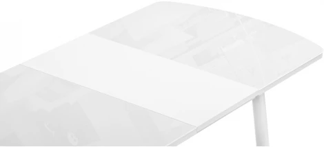 Стеклянный стол Woodville Калверт белый 551083