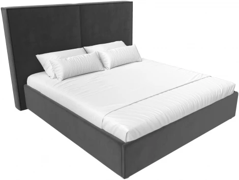 Кровать интерьерная Аура 200 (Серый/Велюр) Лига Диванов арт.120555