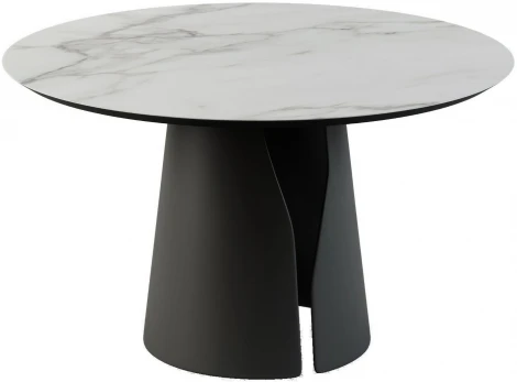 Стол Top Concept круглый GIO 100, керамика матовая, белая