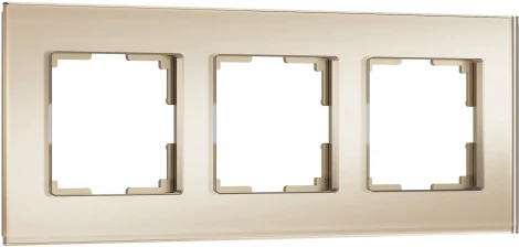 Рамка на 3 поста (шампань, стекло soft-touch) Werkel W0033111 (a064578)