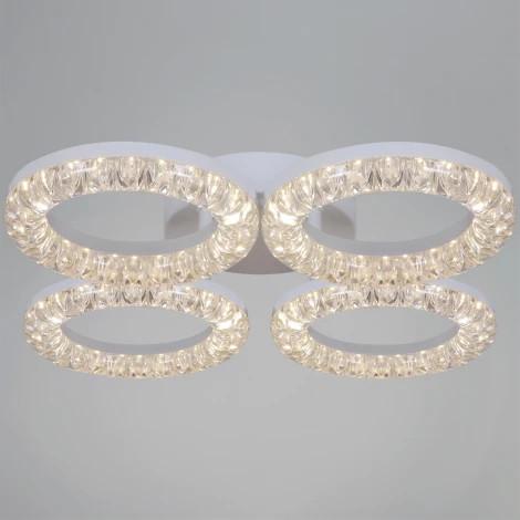 Потолочная люстра светодиодная на штанге с пультом регулировкой цветовой температуры, яркости и ночным режимом Reluce 09847-0.3-04A WH