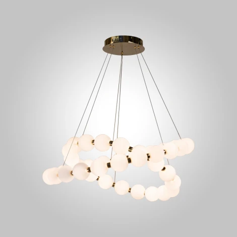 Подвесной светильник светодиодный AM Group PEARL PEARL-D800+600 FGD (220V, на тросе, шар, бусы)