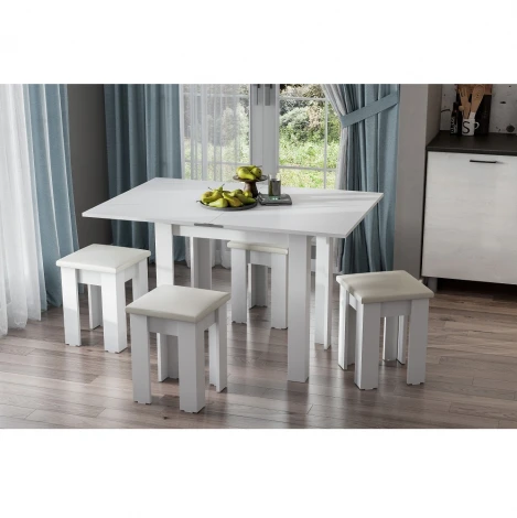 Стол обеденный Арника раскладной СО 3, белый