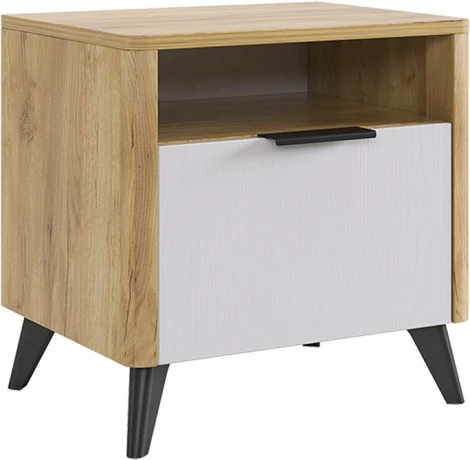 Адам Тумба прикроватная, цвет дуб крафт золотой/белое дерево Mebelson (арт.MSA-01.2563)