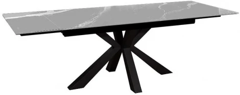 Стол DikLine SFE160 Керамика Серый мрамор/подстолье черное/опоры черные (2 уп.) арт.00-00074553