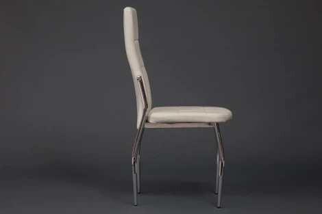 Обеденный стул Tetchair ELFO (Металл,Экокожа/Хром,Слоновая кость) 19311