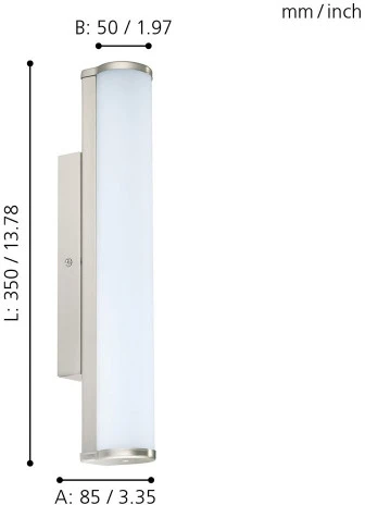 Настенный светильник линейный IP44 светодиодный влагозащищенный Eglo Calnova 94715