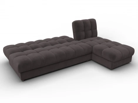 Диван угловой Лига-116 НПБ угол правый (ДСП,ЛДСП,Велюр/Коричневый) Лига Диванов 136955