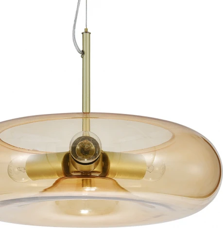 Подвесной светильник (11062/3P Amber) Indigo Leggero V000540 (220V, на тросе, круглые)