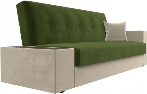 Диван-книжка Лига-020 стол слева (Зеленый,Бежевый/Микровельвет) Лига Диванов арт.118497L