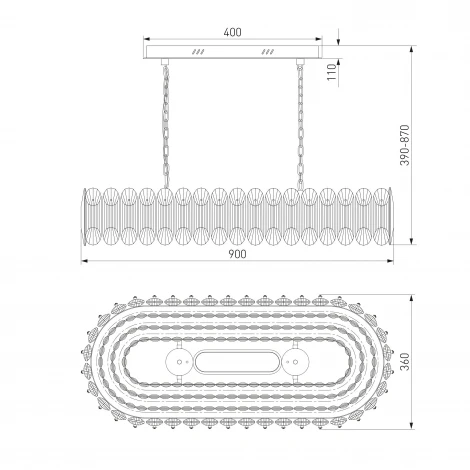 Подвесной светильник Bogate's Chaleur 423/1 (LED, 220V, на цепи)