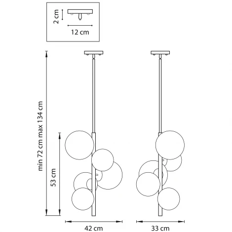 Подвесная люстра на штанге Lightstar Croco 815053 (220V, шарики)