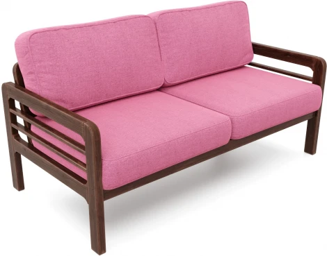 Диван Arsko прямой Бергер Б орех рогожка розовая