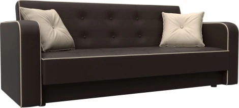 Диван-книжка Тур (Коричневый,Бежевый/Экокожа,Велюр) Лига Диванов арт.126158