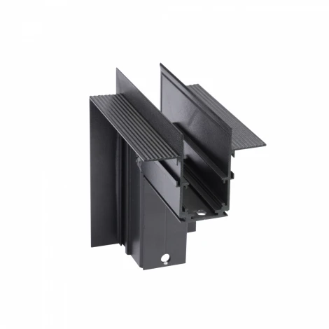 Коннектор угловой наружный 20 мм магнитный 100*100 для шинопровода скрытой установки, черный Vitaluce VT0200032-01