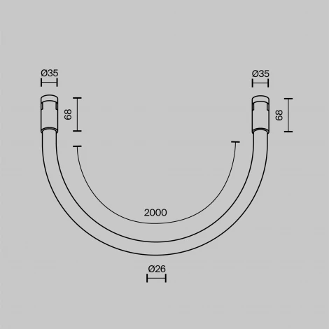 Трековый светильник магнитный модульный LED 24V 27W Maytoni Tau TR154-1-27W3K-PT