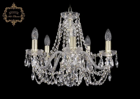 Подвесная люстра Art Classic 11.11 11.11.5.165.Gd.Sp (220V, хрусталь, на цепи, подсвечник, свеча)