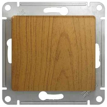 Выключатель встраиваемый одноклавишный (дуб) Systeme Electric Glossa GSL000511