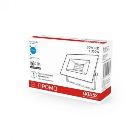 Прожектор уличный Gauss 6131003 613100330 (LED, 220V, IP65)