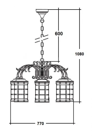 Уличный светильник подвесной Oasis Light BARSELONA 81270/6/16 Gw