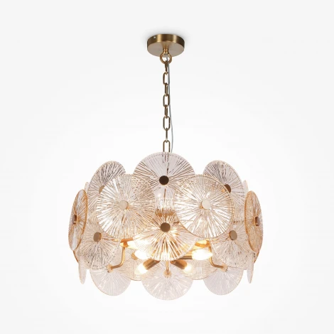 Подвесная люстра Maytoni Aster MOD007PL-08G (220V, на цепи, круглые)