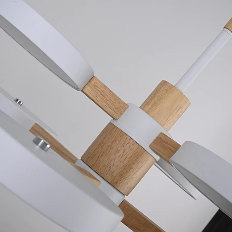 Потолочная люстра Wi-Fi на штанге Turna Dbl L6 White By ImperiumLoft Turna-Dbl01 (LED, 220V, голосовое управление, умный дом - Алиса)