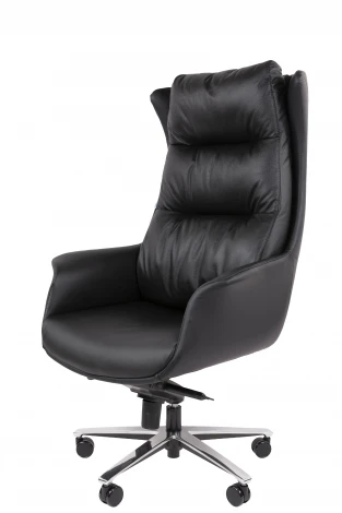 Офисное кресло Chairman 523 Россия нат.кожа/экокожа черная 7213056