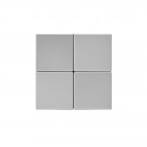Выключатель 4-х клавишный (алюминий) Systeme Electric GAL000374