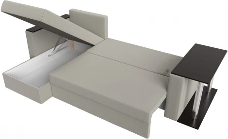 Диван угловой Атланта Лайт левый угол (Бежевый/Рогожка) Лига Диванов арт.121162L