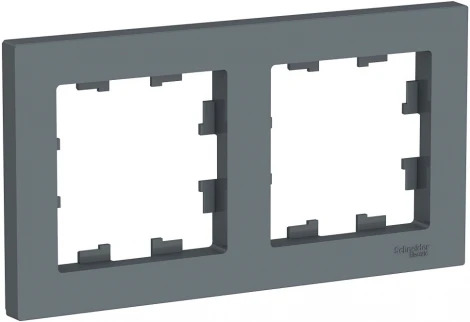 Рамка на 2 поста (грифель) Systeme Electric AtlasDesign ATN000702