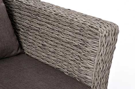 "Капучино" лаунж-зона из искусственного ротанга (гиацинт), цвет серый 4SIS арт.УТ-00004224